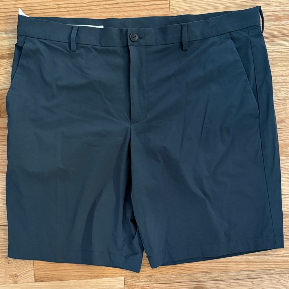 Perry Ellis Dark Blue Flat Front Shorts